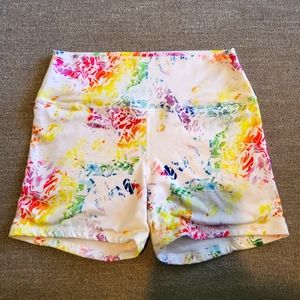 FLEO High-Rise Shorts | Rainbow Multicolored | Women's Large